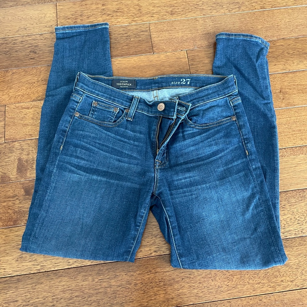 J. Crew Women's Blue Toothpick Skinny Jeans